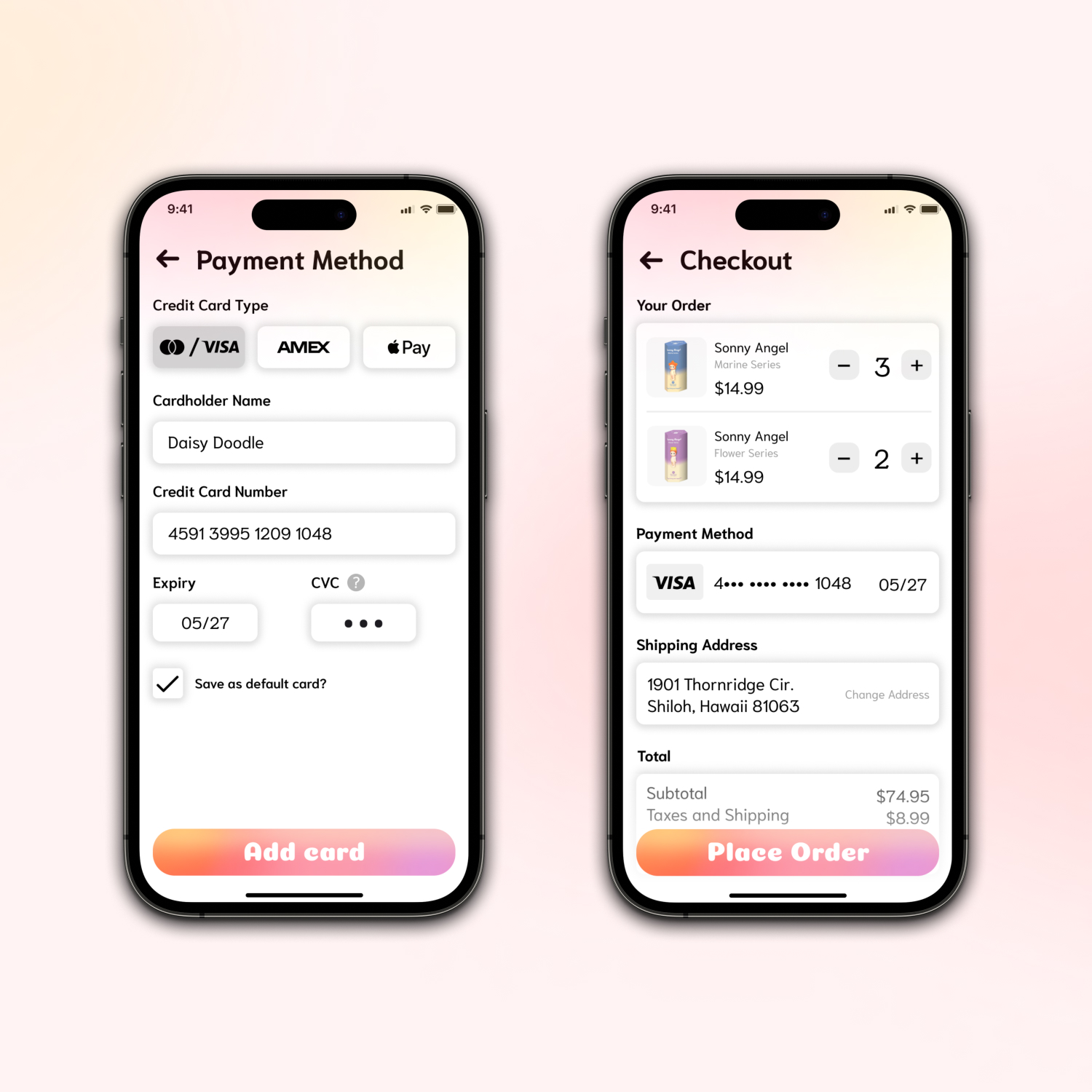 credit card checkout